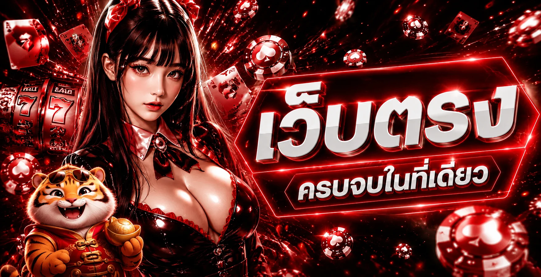 แบนเนอร์ SlotX888 เว็บตรงพร้อมมาสคอต Fortune Tiger